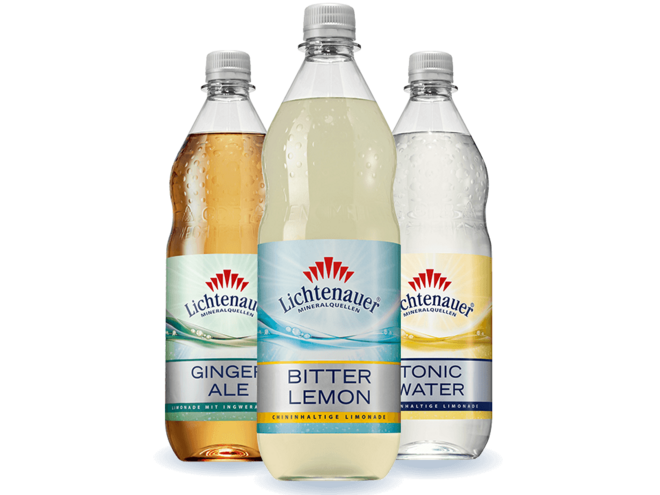 Lichtenauer Bittergetränke: Tonic Water, Ginger Ale und Bitter Lemon